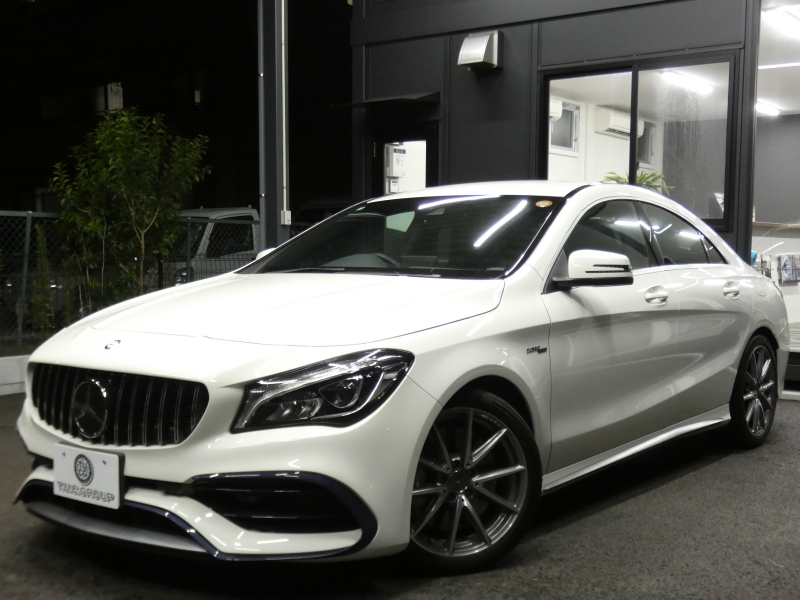 AMG CLAクラス CLA45 4MATIC ﾚｰｼﾝｸﾞｴﾃﾞｨｼｮﾝ ﾚｰﾀﾞｰｾｰﾌﾃｨPKG　後期 1ｵｰﾅｰ 90台限定車 381ps 半革 ﾅﾋﾞTV Aｶｰﾌﾟﾚｲ Bｶﾒﾗ ﾀﾞｲﾅﾐｯｸｾﾚｸﾄ LEDﾗｲﾄ ｱﾀﾞﾌﾟﾃｨﾌﾞHB ﾊﾟﾄﾞﾙｼﾌﾄ AMGｴｱﾛ&18ｲﾝﾁAW　2年保証付