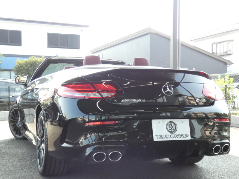 AMG Cクラス C43 4MATIC ｶﾌﾞﾘｵﾚ ﾚｰﾀﾞｰｾｰﾌﾃｨPKG　後期 390ps meｺﾈｸﾄ 社外ｴｸﾞｿﾞｰｽﾄ 赤本革 赤幌 HDDﾅﾋﾞ 地ﾃﾞｼﾞ Appleｶｰﾌﾟﾚｲ ﾍｯﾄﾞｱｯﾌﾟD Burmester ﾏﾙﾁﾋﾞｰﾑLEDﾍｯﾄﾞﾗｲﾄ ｱﾝﾋﾞｴﾝﾄｴｱｱｳﾄﾚｯﾄ　2年保証付