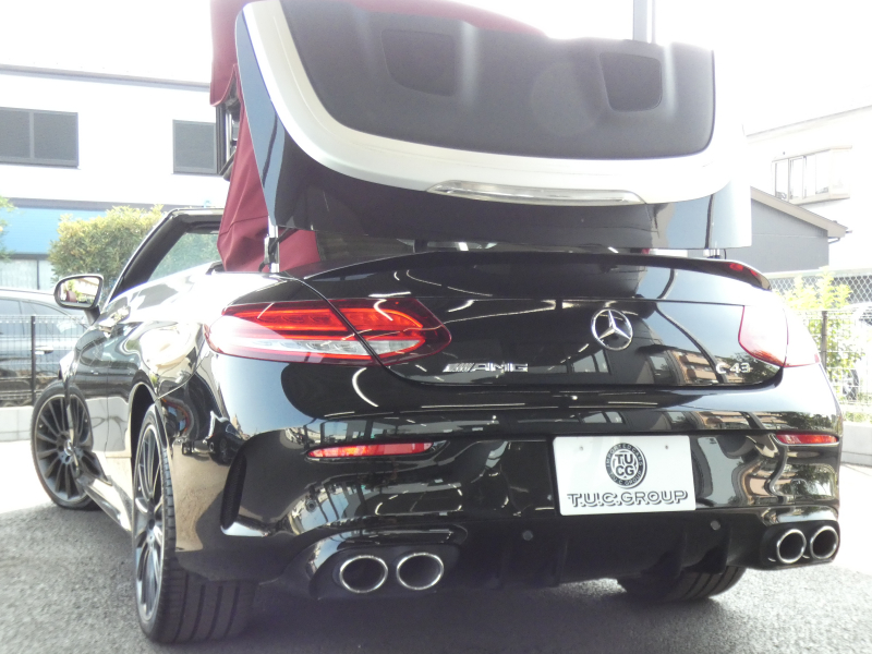AMG Cクラス C43 4MATIC ｶﾌﾞﾘｵﾚ ﾚｰﾀﾞｰｾｰﾌﾃｨPKG　後期 390ps meｺﾈｸﾄ 社外ｴｸﾞｿﾞｰｽﾄ 赤本革 赤幌 HDDﾅﾋﾞ 地ﾃﾞｼﾞ Appleｶｰﾌﾟﾚｲ ﾍｯﾄﾞｱｯﾌﾟD Burmester ﾏﾙﾁﾋﾞｰﾑLEDﾍｯﾄﾞﾗｲﾄ ｱﾝﾋﾞｴﾝﾄｴｱｱｳﾄﾚｯﾄ　2年保証付