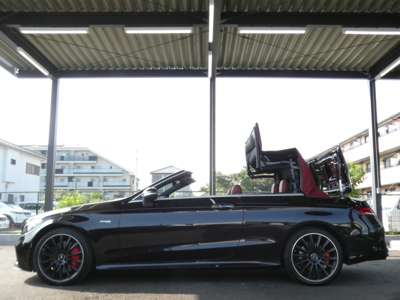 AMG Cクラス C43 4MATIC ｶﾌﾞﾘｵﾚ ﾚｰﾀﾞｰｾｰﾌﾃｨPKG　後期 390ps meｺﾈｸﾄ 社外ｴｸﾞｿﾞｰｽﾄ 赤本革 赤幌 HDDﾅﾋﾞ 地ﾃﾞｼﾞ Appleｶｰﾌﾟﾚｲ ﾍｯﾄﾞｱｯﾌﾟD Burmester ﾏﾙﾁﾋﾞｰﾑLEDﾍｯﾄﾞﾗｲﾄ ｱﾝﾋﾞｴﾝﾄｴｱｱｳﾄﾚｯﾄ　2年保証付