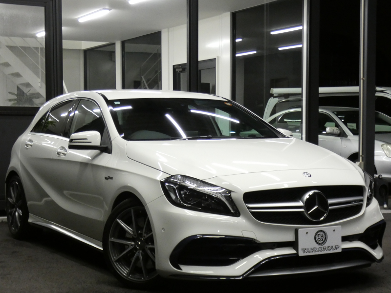 AMG Aクラス A45 4MATIC ﾚｰﾀﾞｰｾｰﾌﾃｨPKG　後期 381ps AMGﾊﾟﾌｫｰﾏﾝｽEX AMGｴｱﾛ&18AW ｷｰﾚｽｺﾞｰ 黒本革ｼｰﾄ/ﾋｰﾀｰ ﾅﾋﾞTV Aｶｰﾌﾟﾚｲ Bｶﾒﾗ ﾀﾞｲﾅﾐｯｸｾﾚｸﾄ LEDﾗｲﾄ ｱﾀﾞﾌﾟﾃｨﾌﾞHB ﾊﾟﾄﾞﾙｼﾌﾄ　2年保証付