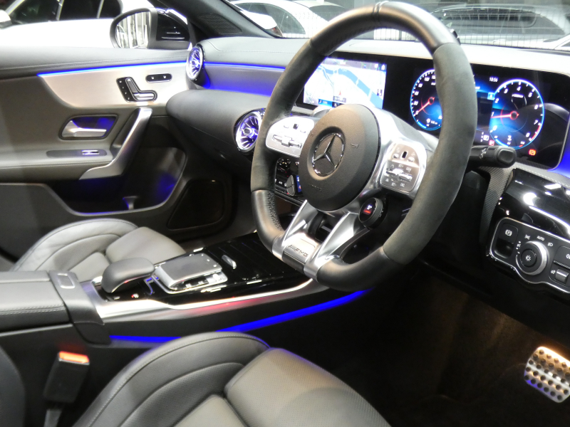 AMG CLAクラス CLA45 S 4MATIC+ AMGパフォーマンス&AMGアドバンスド&レーダーセーフティPKG 421ps AMGパフォーマンスシート&ステアリング&エグゾースト 灰黒革/ベンチレーター パノラマSR MBUXナビ 地デジ 360度カメラ Burmester ヘッドアップD ドラレコ LEDヘッドライト 2年保証付