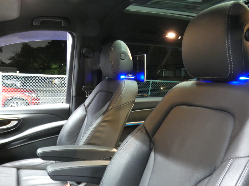 メルセデスベンツ Vクラス V220d ｱﾊﾞﾝｷﾞｬﾙﾄﾞ ﾛﾝｸﾞ AMGﾗｲﾝ ｴｸｽｸﾙｰｼﾌﾞｼｰﾄ&ﾚｰﾀﾞｰｾｰﾌﾃｨPKG　後期 9速AT 2,000ccE/G AMGｴｱﾛ&19AW 黒革ｼｰﾄ ﾊﾟﾉﾗﾏSR ｴｸｽｸﾙｰｼﾌﾞｼｰﾄ/ﾍﾞﾝﾁﾚｰﾀｰ/ﾏｯｻｰｼﾞ MBUXﾅﾋﾞTV 360度ｶﾒﾗ ﾘｱ左右ﾓﾆﾀｰ Burmester ﾊﾟﾜｰｽﾗｲﾄﾞﾄﾞｱ　2年保証付