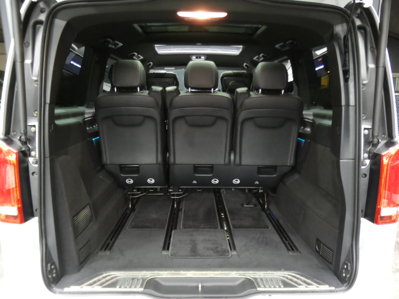 メルセデスベンツ Vクラス V220d ｱﾊﾞﾝｷﾞｬﾙﾄﾞ ﾛﾝｸﾞ AMGﾗｲﾝ ｴｸｽｸﾙｰｼﾌﾞｼｰﾄ&ﾚｰﾀﾞｰｾｰﾌﾃｨPKG　後期 9速AT 2,000ccE/G AMGｴｱﾛ&19AW 黒革ｼｰﾄ ﾊﾟﾉﾗﾏSR ｴｸｽｸﾙｰｼﾌﾞｼｰﾄ/ﾍﾞﾝﾁﾚｰﾀｰ/ﾏｯｻｰｼﾞ MBUXﾅﾋﾞTV 360度ｶﾒﾗ ﾘｱ左右ﾓﾆﾀｰ Burmester ﾊﾟﾜｰｽﾗｲﾄﾞﾄﾞｱ　2年保証付