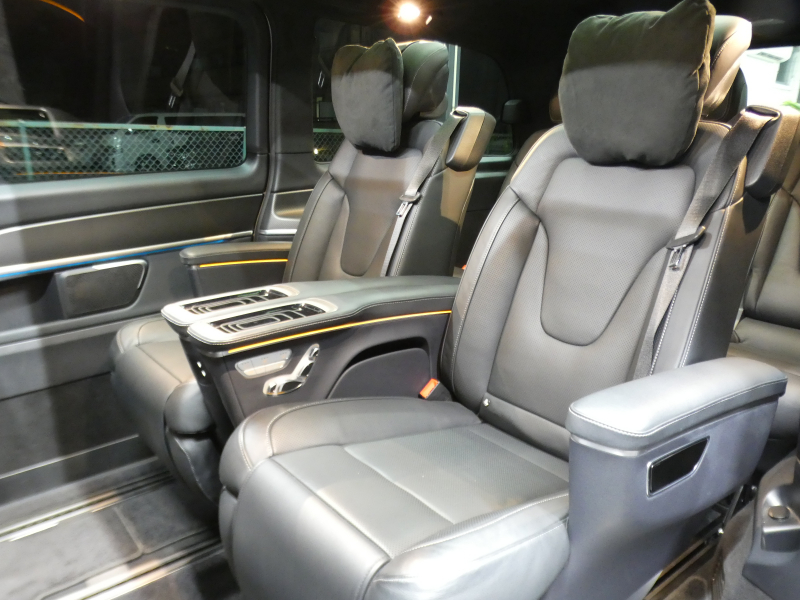 メルセデスベンツ Vクラス V220d ｱﾊﾞﾝｷﾞｬﾙﾄﾞ ﾛﾝｸﾞ AMGﾗｲﾝ ｴｸｽｸﾙｰｼﾌﾞｼｰﾄ&ﾚｰﾀﾞｰｾｰﾌﾃｨPKG　後期 9速AT 2,000ccE/G AMGｴｱﾛ&19AW 黒革ｼｰﾄ ﾊﾟﾉﾗﾏSR ｴｸｽｸﾙｰｼﾌﾞｼｰﾄ/ﾍﾞﾝﾁﾚｰﾀｰ/ﾏｯｻｰｼﾞ MBUXﾅﾋﾞTV 360度ｶﾒﾗ ﾘｱ左右ﾓﾆﾀｰ Burmester ﾊﾟﾜｰｽﾗｲﾄﾞﾄﾞｱ　2年保証付