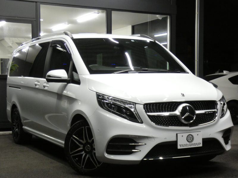 メルセデスベンツ Vクラス V220d ｱﾊﾞﾝｷﾞｬﾙﾄﾞ ﾛﾝｸﾞ AMGﾗｲﾝ ｴｸｽｸﾙｰｼﾌﾞｼｰﾄ&ﾚｰﾀﾞｰｾｰﾌﾃｨPKG　後期 9速AT 2,000ccE/G AMGｴｱﾛ&19AW 黒革ｼｰﾄ ﾊﾟﾉﾗﾏSR ｴｸｽｸﾙｰｼﾌﾞｼｰﾄ/ﾍﾞﾝﾁﾚｰﾀｰ/ﾏｯｻｰｼﾞ MBUXﾅﾋﾞTV 360度ｶﾒﾗ ﾘｱ左右ﾓﾆﾀｰ Burmester ﾊﾟﾜｰｽﾗｲﾄﾞﾄﾞｱ　2年保証付