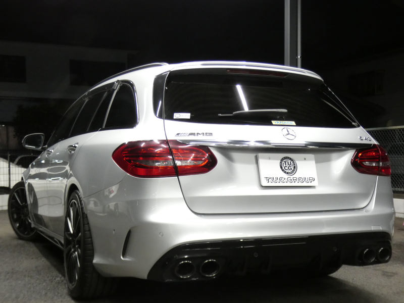 AMG Cクラス C43 4MATIC ｽﾃｰｼｮﾝﾜｺﾞﾝ ﾚｰﾀﾞｰｾｰﾌﾃｨPKG　後期 390ps meｺﾈｸﾄ AMGｴｱﾛ/19AW KWﾀﾞｳﾝｻｽ 黒本革 ﾊﾟﾉﾗﾏSR HDDﾅﾋﾞ 地ﾃﾞｼﾞ Appleｶｰﾌﾟﾚｲ ﾍｯﾄﾞｱｯﾌﾟD Burmester ｴｱﾊﾞﾗﾝｽPKG ｵｰﾄﾃｰﾙｹﾞｰﾄ ﾏﾙﾁﾋﾞｰﾑLEDﾍｯﾄﾞﾗｲﾄ　2年保証付