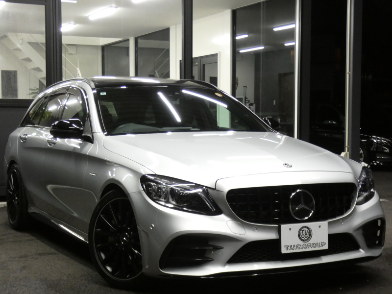 AMG Cクラス C43 4MATIC ｽﾃｰｼｮﾝﾜｺﾞﾝ ﾚｰﾀﾞｰｾｰﾌﾃｨPKG　後期 390ps meｺﾈｸﾄ AMGｴｱﾛ/19AW KWﾀﾞｳﾝｻｽ 黒本革 ﾊﾟﾉﾗﾏSR HDDﾅﾋﾞ 地ﾃﾞｼﾞ Appleｶｰﾌﾟﾚｲ ﾍｯﾄﾞｱｯﾌﾟD Burmester ｴｱﾊﾞﾗﾝｽPKG ｵｰﾄﾃｰﾙｹﾞｰﾄ ﾏﾙﾁﾋﾞｰﾑLEDﾍｯﾄﾞﾗｲﾄ　2年保証付
