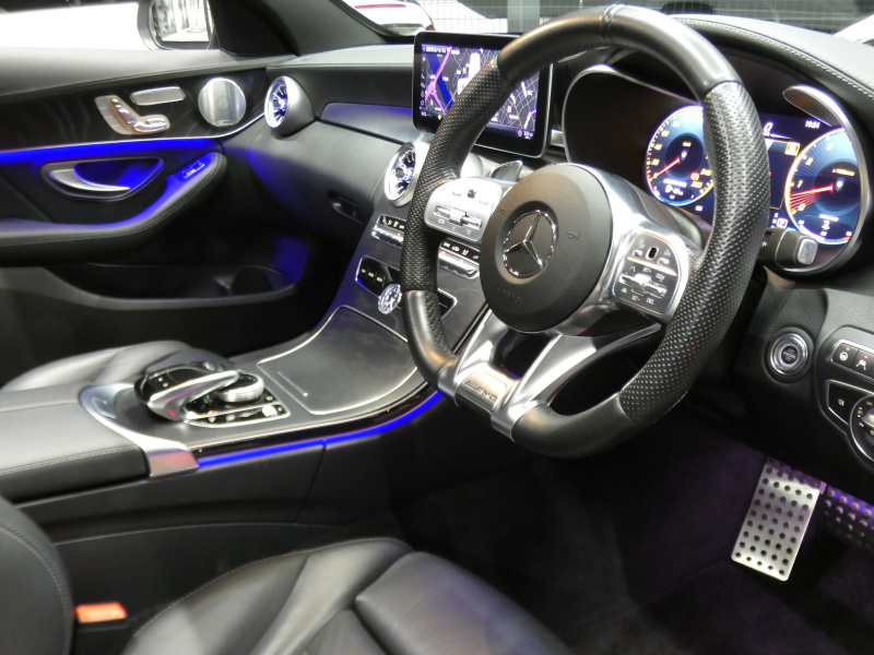 AMG Cクラス C43 4MATIC ｽﾃｰｼｮﾝﾜｺﾞﾝ ﾚｰﾀﾞｰｾｰﾌﾃｨPKG　後期 390ps meｺﾈｸﾄ AMGｴｱﾛ/19AW KWﾀﾞｳﾝｻｽ 黒本革 ﾊﾟﾉﾗﾏSR HDDﾅﾋﾞ 地ﾃﾞｼﾞ Appleｶｰﾌﾟﾚｲ ﾍｯﾄﾞｱｯﾌﾟD Burmester ｴｱﾊﾞﾗﾝｽPKG ｵｰﾄﾃｰﾙｹﾞｰﾄ ﾏﾙﾁﾋﾞｰﾑLEDﾍｯﾄﾞﾗｲﾄ　2年保証付