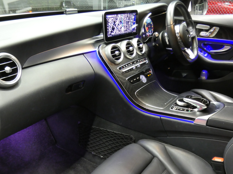 メルセデスベンツ Cクラス C200 ｽﾃｰｼｮﾝﾜｺﾞﾝ ｱﾊﾞﾝｷﾞｬﾙﾄﾞ AMGﾗｲﾝ ﾚｻﾞｰｴｸｽｸﾙｰｼﾌﾞ&ﾚｰﾀﾞｰｾｰﾌﾃｨPKG　後期 BSG搭載 9速AT meｺﾈｸﾄ 黒本革 HDDﾅﾋﾞ 地ﾃﾞｼﾞ Appleｶｰﾌﾟﾚｲ Bｶﾒﾗ ﾍｯﾄﾞｱｯﾌﾟD Burmester 液晶ﾒｰﾀｰ LEDﾍｯﾄﾞﾗｲﾄ 前後ﾄﾞﾗﾚｺ AMGｴｱﾛ&18AW　2年保証付