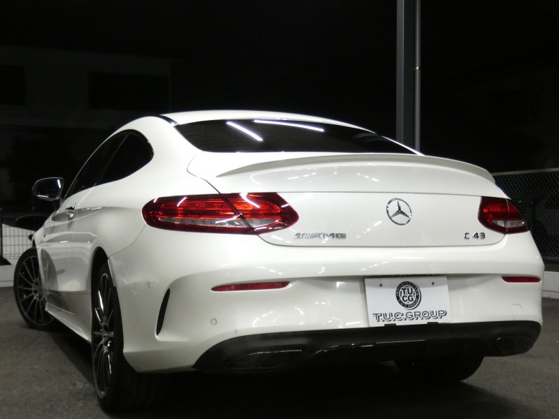 AMG Cクラス C43 4MATIC ｸｰﾍﾟ ﾚｰﾀﾞｰｾｰﾌﾃｨPKG　9速AT AMGｴｱﾛ&19ｲﾝﾁｱﾙﾐ 黒本革 HDDﾅﾋﾞ 地ﾃﾞｼﾞ ﾊﾞｯｸｶﾒﾗ Burmester ﾊﾟﾌｭｰﾑｱﾄﾏｲｻﾞｰ 純正ﾄﾞﾗﾚｺ 自動ﾄﾗﾝｸ/ﾌｯﾄOP ﾊﾟﾄﾞﾙｼﾌﾄ LEDﾍｯﾄﾞﾗｲﾄ/ｱﾀﾞﾌﾟﾃｨﾌﾞHB　2年保証付