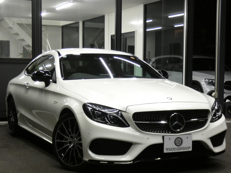 AMG Cクラス C43 4MATIC ｸｰﾍﾟ ﾚｰﾀﾞｰｾｰﾌﾃｨPKG　9速AT AMGｴｱﾛ&19ｲﾝﾁｱﾙﾐ 黒本革 HDDﾅﾋﾞ 地ﾃﾞｼﾞ ﾊﾞｯｸｶﾒﾗ Burmester ﾊﾟﾌｭｰﾑｱﾄﾏｲｻﾞｰ 純正ﾄﾞﾗﾚｺ 自動ﾄﾗﾝｸ/ﾌｯﾄOP ﾊﾟﾄﾞﾙｼﾌﾄ LEDﾍｯﾄﾞﾗｲﾄ/ｱﾀﾞﾌﾟﾃｨﾌﾞHB　2年保証付