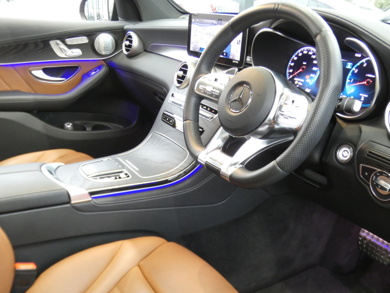 AMG GLCクーペ GLC43 4MATIC ｸｰﾍﾟ ﾚｻﾞｰｴｸｽｸﾙｰｼﾌﾞ&ﾚｰﾀﾞｰｾｰﾌﾃｨPKG　後期 1ｵｰﾅｰ 390ps meｺﾈｸﾄ 茶革/ﾍﾞﾝﾁﾚｰﾀｰ ｻﾝﾙｰﾌ MBUXﾅﾋﾞ 地ﾃﾞｼﾞ 360ｶﾒﾗ ﾍｯﾄﾞｱｯﾌﾟD Burmester ｴｱﾊﾞﾗﾝｽPKG ﾄﾞﾗﾚｺ LEDﾍｯﾄﾞﾗｲﾄ AMGｴｱﾛ/20ｲﾝﾁAW　2年保証付