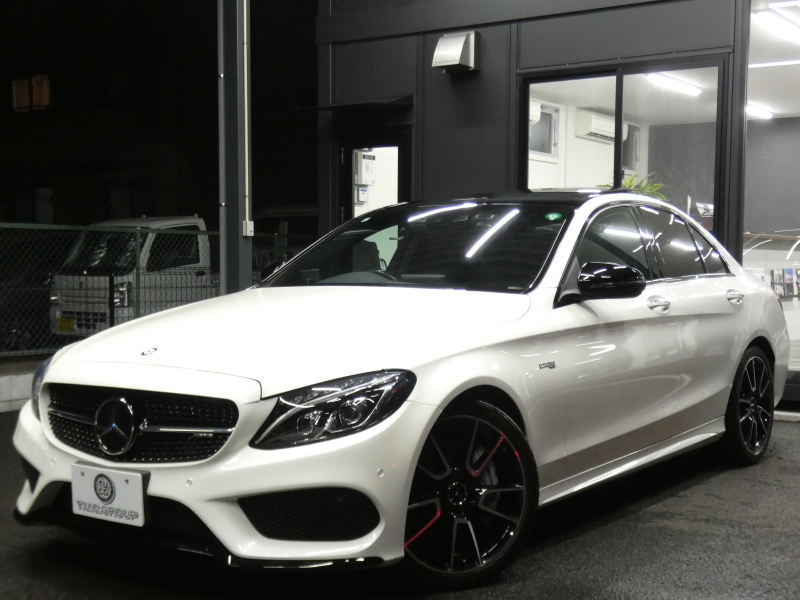 AMG Cクラス C43 4MATIC ｴｸｽｸﾙｰｼﾌﾞ&ﾚｰﾀﾞｰｾｰﾌﾃｨPKG　9速AT AMGｴｱﾛ&19ｲﾝﾁｱﾙﾐ 黒本革 ﾊﾟﾉﾗﾏｻﾝﾙｰﾌ HDDﾅﾋﾞ 地ﾃﾞｼﾞ ﾊﾞｯｸｶﾒﾗ Burmester ｴｱﾊﾞﾗﾝｽPKG/ﾊﾟﾌｭｰﾑｱﾄﾏｲｻﾞｰ ﾄﾞﾗﾚｺ LEDﾍｯﾄﾞﾗｲﾄ/ｵｰﾄHB　2年保証付