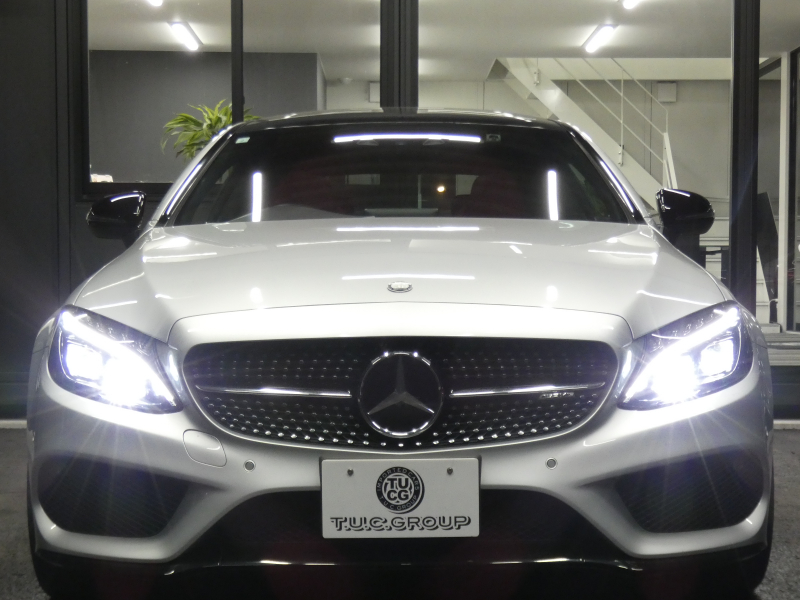 AMG Cクラス C43 4MATIC ｸｰﾍﾟ ﾚｰﾀﾞｰｾｰﾌﾃｨPKG　9速AT AMGｴｱﾛ&19ｲﾝﾁｱﾙﾐ 赤本革 ﾊﾟﾉﾗﾏｻﾝﾙｰﾌ HDDﾅﾋﾞ 地ﾃﾞｼﾞ Bｶﾒﾗ Burmester ｴｱﾊﾞﾗﾝｽP/ﾊﾟﾌｭｰﾑｱﾄﾏｲｻﾞｰ 自動ﾄﾗﾝｸ/ﾌｯﾄOP ﾊﾟﾄﾞﾙｼﾌﾄ LEDﾍｯﾄﾞﾗｲﾄ/ｱﾀﾞﾌﾟﾃｨﾌﾞHB　2年保証付