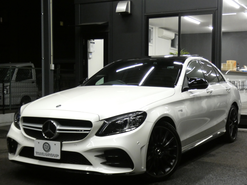 AMG Cクラス C43 4MATIC ﾚｰﾀﾞｰｾｰﾌﾃｨPKG　後期 1ｵｰﾅｰ 390ps meｺﾈｸﾄ 赤本革 ﾊﾟﾉﾗﾏSR HDDﾅﾋﾞ 地ﾃﾞｼﾞ Appleｶｰﾌﾟﾚｲ ﾍｯﾄﾞｱｯﾌﾟD 前後ﾄﾞﾗﾚｺ Burmester ｴｱﾊﾞﾗﾝｽPKG ｵｰﾄﾄﾗﾝｸ ﾏﾙﾁﾋﾞｰﾑLEDﾍｯﾄﾞﾗｲﾄ AMGｴｱﾛ/19AW　2年保証付