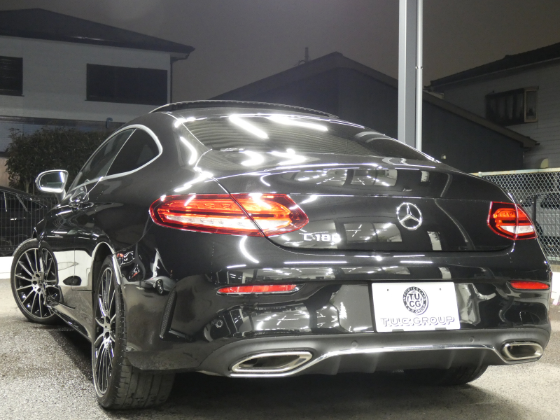 メルセデスベンツ Cクラス C180 ｸｰﾍﾟ ｽﾎﾟｰﾂ ﾚｻﾞｰｴｸｽｸﾙｰｼﾌﾞ&ﾚｰﾀﾞｰｾｰﾌﾃｨPKG　後期 meｺﾈｸﾄ 赤本革 ﾊﾟﾉﾗﾏSR ﾅﾋﾞTV Aｶｰﾌﾟﾚｲ Bｶﾒﾗ ﾍｯﾄﾞｱｯﾌﾟD ｴｱﾊﾞﾗﾝｽPKG ﾀﾞｲﾅﾐｯｸｾﾚｸﾄ AMGｴｱﾛ AMG19ｲﾝﾁAW LEDﾍｯﾄﾞﾗｲﾄ　2年保証付