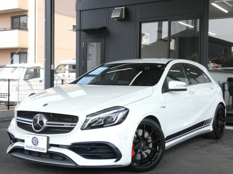 AMG Aクラス A45 4MATIC ﾚｰﾀﾞｰｾｰﾌﾃｨPKG　後期 381ps TWS19ｲﾝﾁAW AMGｴｱﾛ ｷｰﾚｽｺﾞｰ 黒本革ｼｰﾄ/ﾋｰﾀｰ ﾅﾋﾞTV Aｶｰﾌﾟﾚｲ Bｶﾒﾗ ﾀﾞｲﾅﾐｯｸｾﾚｸﾄ LEDﾗｲﾄ/ｱﾀﾞﾌﾟﾃｨﾌﾞHB ﾊﾟﾄﾞﾙｼﾌﾄ　2年保証付