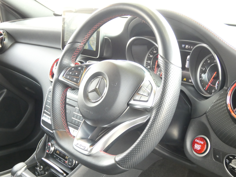 AMG Aクラス A45 4MATIC ﾚｰﾀﾞｰｾｰﾌﾃｨPKG　後期 381ps TWS19ｲﾝﾁAW AMGｴｱﾛ ｷｰﾚｽｺﾞｰ 黒本革ｼｰﾄ/ﾋｰﾀｰ ﾅﾋﾞTV Aｶｰﾌﾟﾚｲ Bｶﾒﾗ ﾀﾞｲﾅﾐｯｸｾﾚｸﾄ LEDﾗｲﾄ/ｱﾀﾞﾌﾟﾃｨﾌﾞHB ﾊﾟﾄﾞﾙｼﾌﾄ　2年保証付