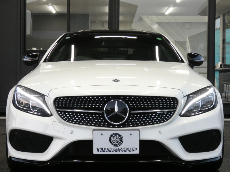 AMG Cクラス C43 4MATIC ｸｰﾍﾟ ﾚｰﾀﾞｰｾｰﾌﾃｨPKG　1ｵｰﾅｰ meｺﾈｸﾄ 9速AT AMGｴｱﾛ&19ｲﾝﾁｱﾙﾐ 黒本革 ﾊﾟﾉﾗﾏｻﾝﾙｰﾌ ﾅﾋﾞTV Bｶﾒﾗ Burmester ﾍｯﾄﾞｱｯﾌﾟD ｴｱﾊﾞﾗﾝｽP/ﾊﾟﾌｭｰﾑｱﾄﾏｲｻﾞｰ 自動ﾄﾗﾝｸ/ﾌｯﾄOP ﾊﾟﾄﾞﾙｼﾌﾄ LEDﾍｯﾄﾞﾗｲﾄ/自動HB　2年保証付