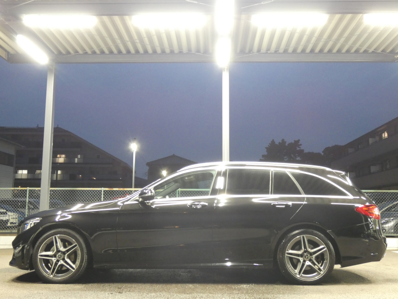 メルセデスベンツ Cクラス C220d ｽﾃｰｼｮﾝﾜｺﾞﾝ AVG AMGﾗｲﾝ ﾚｰﾀﾞｰｾｰﾌﾃｨPKG　後期 9速AT meｺﾈｸﾄ ｷｰﾚｽｺﾞｰ 黒革ｼｰﾄ/ﾋｰﾀｰ HDDﾅﾋﾞ 地ﾃﾞｼﾞ Bｶﾒﾗ AppleCarPlay ﾊﾟﾄﾞﾙｼﾌﾄ LEDﾗｲﾄ/自動HB ｱﾝﾋﾞｴﾝﾄﾗｲﾄ AMGｴｱﾛ/18AW　2年保証付