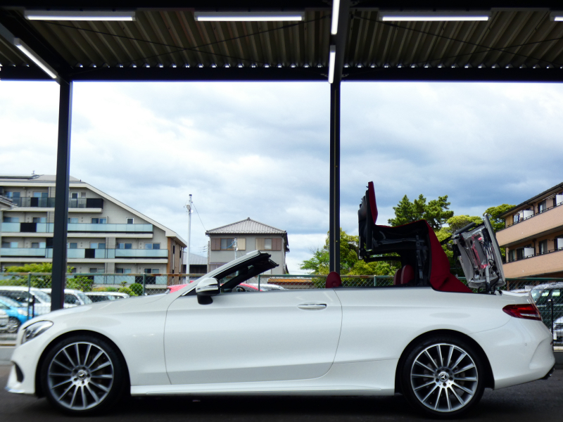 メルセデスベンツ Cクラス C180 ｶﾌﾞﾘｵﾚ ｽﾎﾟｰﾂ ﾚｻﾞｰｴｸｽｸﾙｰｼﾌﾞ&ﾚｰﾀﾞｰｾｰﾌﾃｨPKG　meｺﾈｸﾄ 9速AT 赤幌 赤本革/ﾋｰﾀｰ/ｴｱｽｶｰﾌ HDDﾅﾋﾞ 地ﾃﾞｼﾞ Bｶﾒﾗ ﾍｯﾄﾞｱｯﾌﾟD ｴｱﾊﾞﾗﾝｽPKG ｷｰﾚｽｺﾞｰ ﾀﾞｲﾅﾐｯｸｾﾚｸﾄ LEDﾗｲﾄ/自動HB AMGｴｱﾛ&19ｲﾝﾁAW　2年保証付
