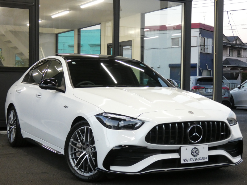 AMG Cクラス C43 4MATIC AMGﾅｲﾄ&ﾚｰﾀﾞｰｾｰﾌﾃｨPKG　BSG搭載 AMGｴｱﾛ&19AW AMGﾅｲﾄPKG ﾊﾟﾌｫｰﾏﾝｽｻｳﾝﾄﾞ ﾘｱｱｸｽﾙｽﾃｱﾘﾝｸﾞ 黒本革ｼｰﾄ/ﾋｰﾀｰ/ﾍﾞﾝﾁﾚｰﾀｰ MBUXﾅﾋﾞ 地ﾃﾞｼﾞ 360度ｶﾒﾗ Burmester HUD 前後ﾄﾞﾗﾚｺ DIGITALﾗｲﾄ　2年保証付
