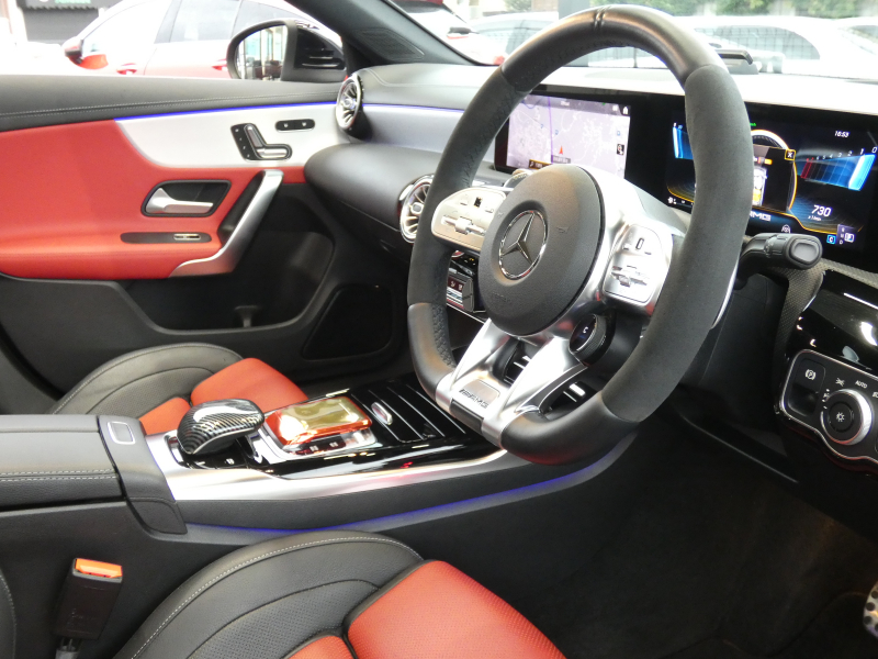 AMG CLAクラス CLA45 S 4MATIC+ AMGﾊﾟﾌｫｰﾏﾝｽ&AMGｱﾄﾞﾊﾞﾝｽﾄﾞ&ﾚｰﾀﾞｰｾｰﾌﾃｨPKG　meｺﾈｸﾄ AMGﾊﾟﾌｫｰﾏﾝｽｽﾃｱﾘﾝｸﾞ&ｼｰﾄ AMGｴｱﾛ&19ｲﾝﾁAW AMG強化ﾌﾞﾚｰｷ 赤黒革/ﾍﾞﾝﾁﾚｰﾀｰ ﾊﾟﾉﾗﾏSR MBUXﾅﾋﾞTV 360度ｶﾒﾗ ﾍｯﾄﾞｱｯﾌﾟD ｱﾄﾞﾊﾞﾝｽﾄﾞｻｳﾝﾄﾞ　2年保証付