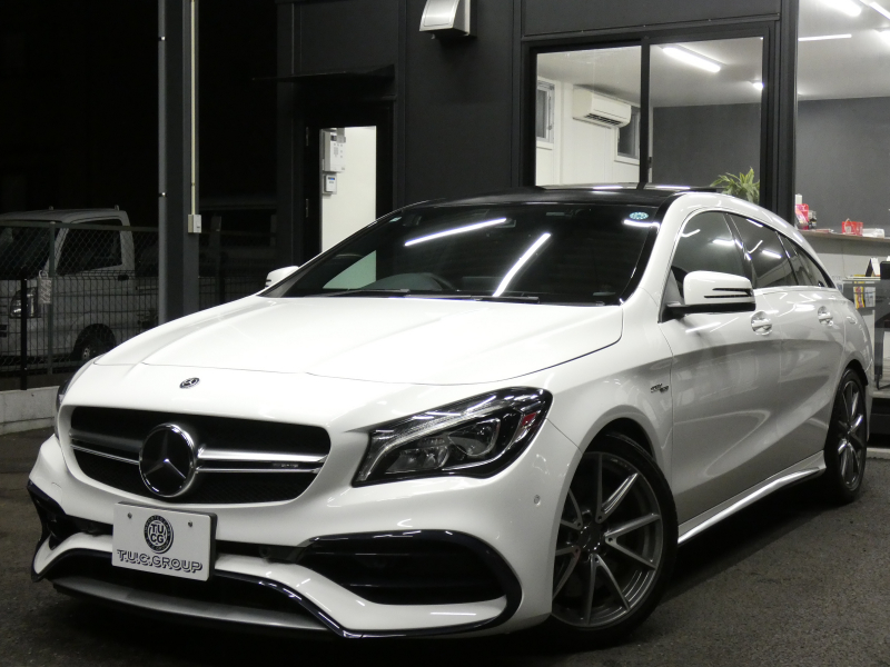 AMG CLAクラス CLA45 4MATIC ｼｭｰﾃｨﾝｸﾞﾌﾞﾚｰｸ ﾚｰﾀﾞｰｾｰﾌﾃｨPKG　後期 ｷｰﾚｽｺﾞｰ 黒革/ﾋｰﾀｰ ﾊﾟﾉﾗﾏｻﾝﾙｰﾌ HDDﾅﾋﾞ 地ﾃﾞｼﾞ Bｶﾒﾗ AppleCarPlay 自動ﾘｱｹﾞｰﾄ/ﾌｯﾄOP 前後ﾄﾞﾗﾚｺ AMGｴｱﾛ/18ｲﾝﾁAW AMGﾗｲﾄﾞｺﾝﾄﾛｰﾙｻｽ LEDﾍｯﾄﾞﾗｲﾄ/ｵｰﾄHB　2年保証付