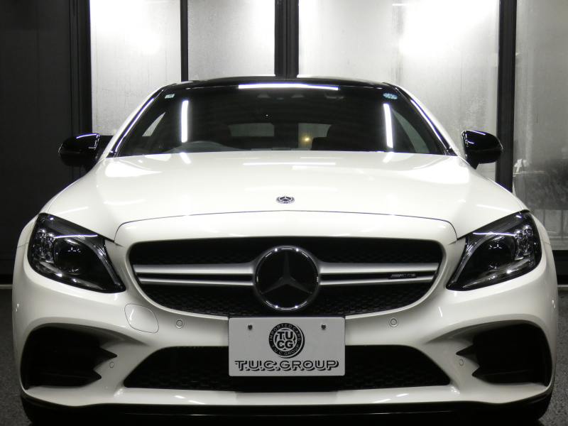 AMG Cクラス C43 4MATIC ｸｰﾍﾟ ﾚｰﾀﾞｰｾｰﾌﾃｨPKG　後期 390ps meｺﾈｸﾄ 赤本革 ﾊﾟﾉﾗﾏSR HDDﾅﾋﾞ 地ﾃﾞｼﾞ Appleｶｰﾌﾟﾚｲ ﾍｯﾄﾞｱｯﾌﾟD 360度ﾄﾞﾗﾚｺ Burmester ｴｱﾊﾞﾗﾝｽPKG ｵｰﾄﾄﾗﾝｸ/ﾌｯﾄOP ﾏﾙﾁﾋﾞｰﾑLEDﾍｯﾄﾞﾗｲﾄ AMGｴｱﾛ/19AW　2年保証付