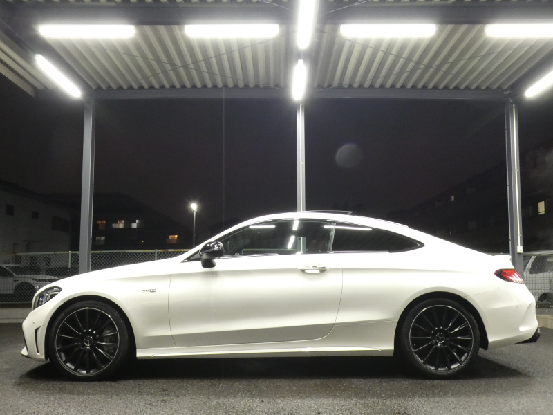 AMG Cクラス C43 4MATIC ｸｰﾍﾟ ﾚｰﾀﾞｰｾｰﾌﾃｨPKG　後期 390ps meｺﾈｸﾄ 赤本革 ﾊﾟﾉﾗﾏSR HDDﾅﾋﾞ 地ﾃﾞｼﾞ Appleｶｰﾌﾟﾚｲ ﾍｯﾄﾞｱｯﾌﾟD 360度ﾄﾞﾗﾚｺ Burmester ｴｱﾊﾞﾗﾝｽPKG ｵｰﾄﾄﾗﾝｸ/ﾌｯﾄOP ﾏﾙﾁﾋﾞｰﾑLEDﾍｯﾄﾞﾗｲﾄ AMGｴｱﾛ/19AW　2年保証付