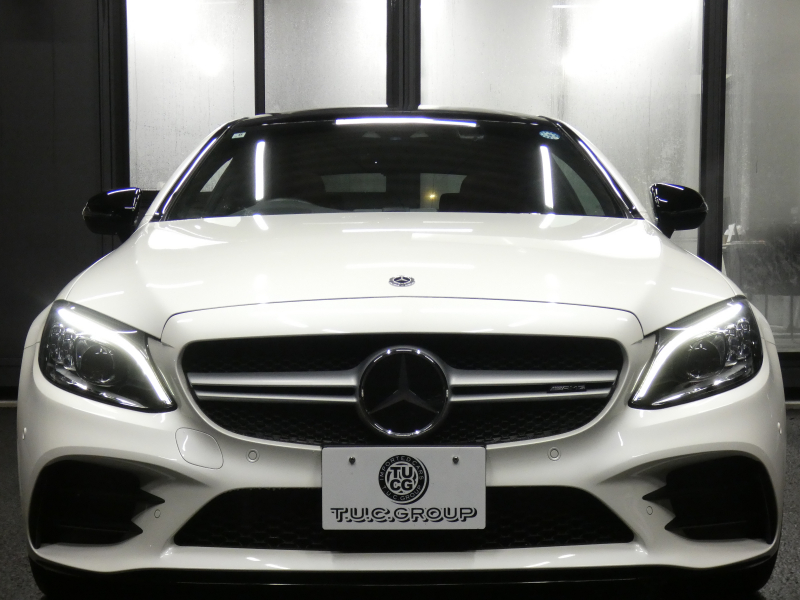 AMG Cクラス C43 4MATIC ｸｰﾍﾟ ﾚｰﾀﾞｰｾｰﾌﾃｨPKG　後期 390ps meｺﾈｸﾄ 赤本革 ﾊﾟﾉﾗﾏSR HDDﾅﾋﾞ 地ﾃﾞｼﾞ Appleｶｰﾌﾟﾚｲ ﾍｯﾄﾞｱｯﾌﾟD 360度ﾄﾞﾗﾚｺ Burmester ｴｱﾊﾞﾗﾝｽPKG ｵｰﾄﾄﾗﾝｸ/ﾌｯﾄOP ﾏﾙﾁﾋﾞｰﾑLEDﾍｯﾄﾞﾗｲﾄ AMGｴｱﾛ/19AW　2年保証付