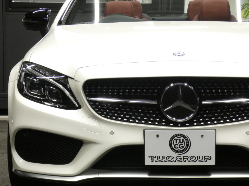 AMG Cクラス C43 4MATIC ｶﾌﾞﾘｵﾚ ﾚｰﾀﾞｰｾｰﾌﾃｨPKG　ｷｰﾚｽｺﾞｰ 9速AT ﾌﾞﾗｯｸ幌 赤本革ｼｰﾄ/ﾋｰﾀｰ/ｴｱｽｶｰﾌ HDDﾅﾋﾞ 地ﾃﾞｼﾞ Bｶﾒﾗ Burmester ｴｱﾊﾞﾗﾝｽPKG AMGｴｱﾛ/19ｲﾝﾁAW AMGﾗｲﾄﾞｺﾝﾄﾛｰﾙｻｽ LEDﾗｲﾄ/自動ﾊｲﾋﾞｰﾑ　2年保証付