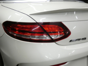 AMG Cクラス C43 4MATIC ｶﾌﾞﾘｵﾚ ﾚｰﾀﾞｰｾｰﾌﾃｨPKG　後期 390ps meｺﾈｸﾄ 赤革 赤幌 HDDﾅﾋﾞ 地ﾃﾞｼﾞ Appleｶｰﾌﾟﾚｲ ﾍｯﾄﾞｱｯﾌﾟD Burmester ﾏﾙﾁﾋﾞｰﾑLEDﾍｯﾄﾞﾗｲﾄ　2年保証付