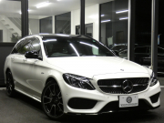 AMG Cクラス C43 4MATIC ｽﾃｰｼｮﾝﾜｺﾞﾝ ﾚｰﾀﾞｰｾｰﾌﾃｨPKG　9AT 赤本革 ﾊﾟﾉﾗﾏSR HDDﾅﾋﾞ 地ﾃﾞｼﾞ Bｶﾒﾗ Burmester ﾍｯﾄﾞｱｯﾌﾟD LEDﾍｯﾄﾞﾗｲﾄ ｵｰﾄﾘｱｹﾞｰﾄ ｴｱﾊﾞﾗﾝｽPKG AMGｴｱﾛ&19ｲﾝﾁAW　2年保証付
