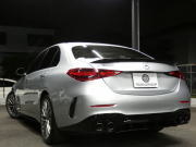 AMG Cクラス C43 4MATIC レーダーセーフティPKG 1オーナー BSG搭載 現行型 AMGエアロ&19AW AMGナイトPKG パフォーマンスサウンド リアアクスルステアリング 黒本革シート/ヒーター/ベンチレーター MBUXナビ 地デジ 360カメラ Burmester HUD DIGITALライト 新車保証継承可能