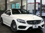 AMG Cクラス C43 4MATIC ｸｰﾍﾟ ﾚｰﾀﾞｰｾｰﾌﾃｨPKG　1ｵｰﾅｰ meｺﾈｸﾄ 9速AT AMGｴｱﾛ&19ｲﾝﾁｱﾙﾐ 黒本革 ﾊﾟﾉﾗﾏｻﾝﾙｰﾌ ﾅﾋﾞTV Bｶﾒﾗ Burmester ﾍｯﾄﾞｱｯﾌﾟD ｴｱﾊﾞﾗﾝｽP/ﾊﾟﾌｭｰﾑｱﾄﾏｲｻﾞｰ 自動ﾄﾗﾝｸ/ﾌｯﾄOP ﾊﾟﾄﾞﾙｼﾌﾄ LEDﾍｯﾄﾞﾗｲﾄ/自動HB　2年保証付