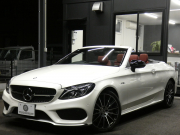 AMG Cクラス C43 4MATIC ｶﾌﾞﾘｵﾚ ﾚｰﾀﾞｰｾｰﾌﾃｨPKG　ｷｰﾚｽｺﾞｰ 9速AT ﾌﾞﾗｯｸ幌 赤本革ｼｰﾄ/ﾋｰﾀｰ/ｴｱｽｶｰﾌ HDDﾅﾋﾞ 地ﾃﾞｼﾞ Bｶﾒﾗ Burmester ｴｱﾊﾞﾗﾝｽPKG AMGｴｱﾛ/19ｲﾝﾁAW AMGﾗｲﾄﾞｺﾝﾄﾛｰﾙｻｽ LEDﾗｲﾄ/自動ﾊｲﾋﾞｰﾑ　2年保証付
